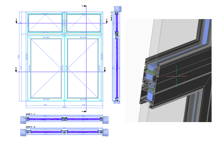 AutoCAD DWG CORTIZO COR 80 Industrial TB