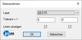 Dialog Toleranzlinien