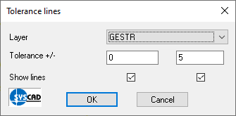 Dialog Toleranzlinien